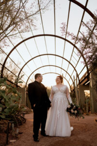 Bride and Groom at Desert Botanical Garden