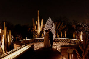 Nighttime wedding photography